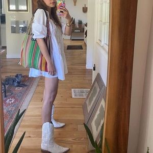 Zara white shirt dress